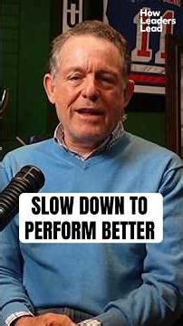 Slow Down to Perform Better