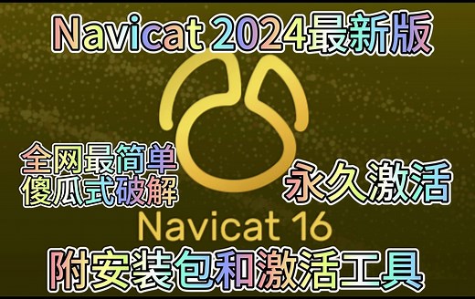 navicat 16安装教程，汉化破解版，附安装包和工具，2024最新版，永久激活，全网最简单，傻瓜式激活，一分钟轻松搞定安装
