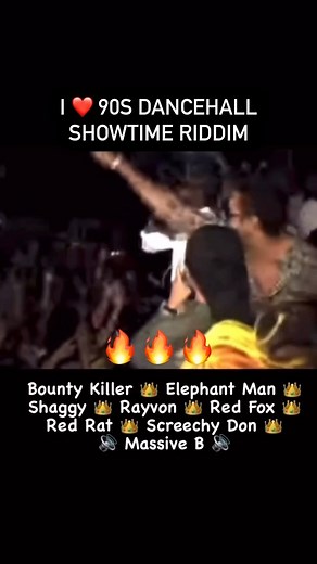 I ♥️ Dancehall 🏆 SoundClash 🏆 on Instagram: "Favorite Dancehall Riddims 🇯🇲 SHOWTIME RIDDIM Pt.4. Who are we missing? 😎 ・・・ When they ask why I love 90s Dancehall 😎 Happy 2024 😎 Enjoy! 🎥 @direalshaggy 🎙️ @1unogeneral 🎙️ @elephantmantheenergygod 🎙️ @1rayvon 🎙️ @originalredfox 🎙️ @bobbykonders 🎙️ @realjabba 🎙️ @massiveb1 🗣️ #dubshowcase"