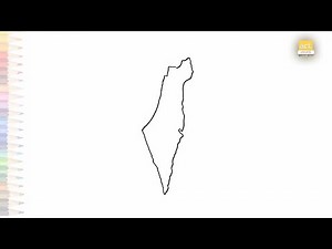 Israel map drawing | Map drawing tutorials | How to draw Israel map step by step | Outline drawings