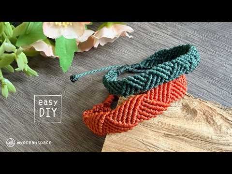 macrame turtorial | style of triangle | DIY 三角形花紋手環編織教學