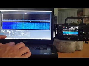 Icom IC-705 wireless with wfview free big screen scope software