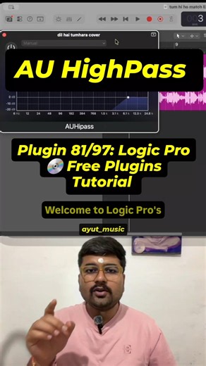 [AU HighPass] Plugin 81/97: Logic Pro 💿 Free Plugins Tutorial #logicpro11 #highpass #stockplugins