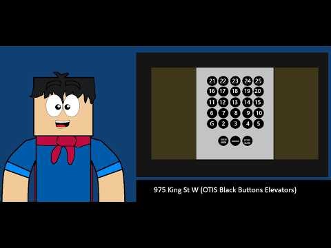 Animated: OTIS Black Buttons Traction Elevators, 975 King St W, 🏙️Toronto, ON