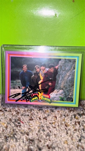 Brads collection item of the day David Yost signed Power Rangers trading card