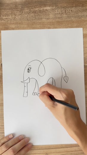 Tutorial fácil y rápido para dibujar un elefante 🐘💗 #drawing #howtodraw | Art Paint