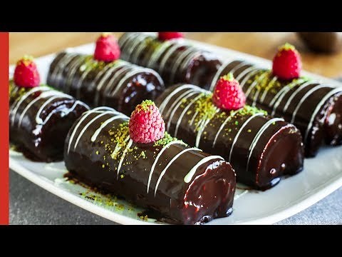 The EASIEST Mini Chocolate Swiss Rolls (with minimal ingredients) 💯