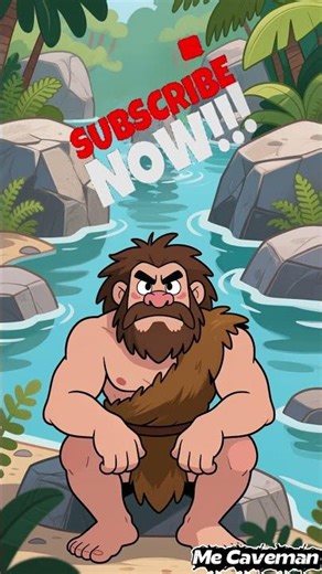 Caveman Thinks Cleaning Is Dangerous 😂 | Funny Caveman Short #funny #humor #comedy