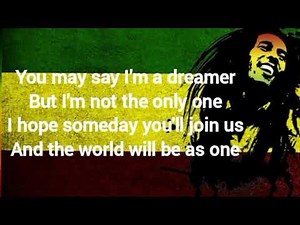 Imagine by John Lennon Lyrics Video Reggae Version