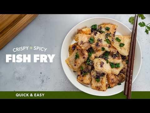 Spicy Fish Fry | Fried Fish Tossed w/ Garlic, Jalapeño & Pepper Seasoning | Easy Indian Fish Recipe