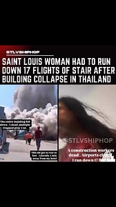 6.3K views · 10K reactions | Omgggggg ! I'm glad she made it out • @stlvshiphop St. Louis woman shows herself going down 17 flights of stairs before building collapsed in Thailand due to an earthquake  #stlvshiphop | Juicy Talk Radio | Facebook