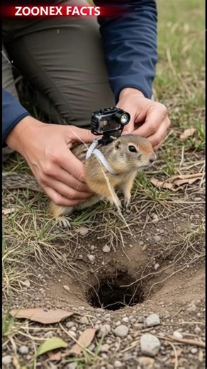 “Camera on a Ground Squirrel 🐿️ | Inside a Hidden Underground Burrow