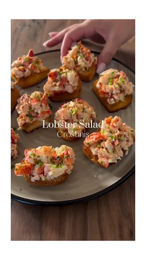 Foodies Home | Buttery, crunchy, and loaded with fresh lobster 🦞 These lobster salad crostinis are the ultimate party appetizer—light, creamy, and... | Instagram