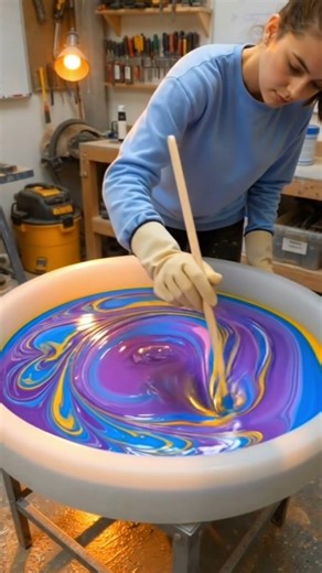 Satisfying Resin Table Transformation (Wait for Shine)💥