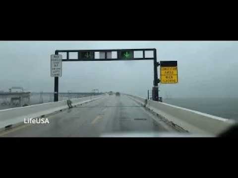 Driving Across the Chesapeake Bay Bridge Eastbound | Hazy Weather Scenic Drive (4K)