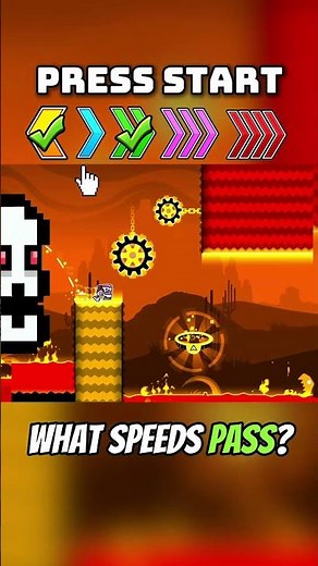 What Speeds Pass Press Start? #geometrydash