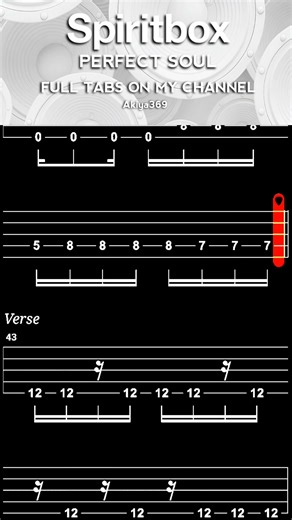 PERFECT SOUL / SPIRITBOX【BASS TAB】 #shorts #basstabs #spiritbox