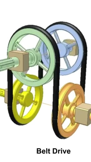 Belt Drive Mechanism 🥺| #solidworks | #viral | #shorts | #viralshorts |#gear | #autocad | #belt |