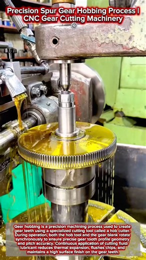 Precision Spur Gear Hobbing Process | CNC Gear Cutting Machinery ⚙️