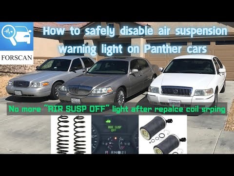 How to safely disable "AIR SUSP OFF" warning light on Panther cars