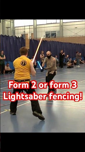 Form 2 or form 3 lightsaber fighting? #LudoSport #Lightsaber #StarWars #watchthis #collegesports