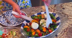 Summer salad recipes: Mediterranean Quinoa Salad, Peach & Burrata Salad