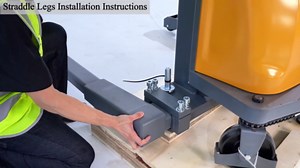 TORY CARRIER 3300 lbs. Straddle Stacker Semi Electric Stacker 118 in. Lift Electric Pallet Stacker with Adjustable Forks and Legs APO-A-3012