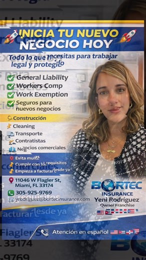 🚀 ¡Inicia tu nuevo negocio HOY! 🚀 ¿Quieres comenzar tu empresa y generar ingresos de forma segura y legal? 📌 ¡Nosotros te ayudamos con TODO! ✅ General Liability ✅ Workers Comp / Work Exemption ✅ Seguros comerciales ✅ Asesoría para nuevos negocios 🔹 Ideal para: 👷‍♂️ Construcción 🧹 Cleaning services 🚚 Transportistas 🏗️ Contratistas 🧑‍💼 Negocios pequeños y grandes 💼 Protege tu negocio 💰 Evita multas 📈 Comienza a facturar sin problemas 📞 Contáctanos hoy y empieza a ganar dinero desde y