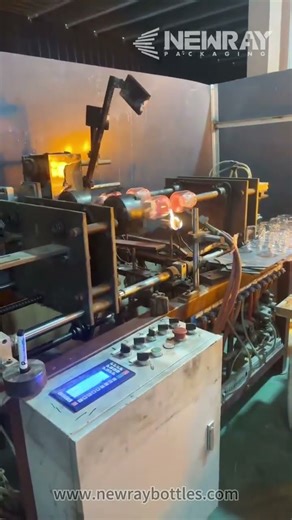 Production for High Borocilicate Glass Water Bottle | Newray Packaging #glass #factory #machine