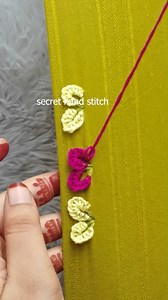 embroidery super design basic stitch✨🍒 | Secret Hand Stitch