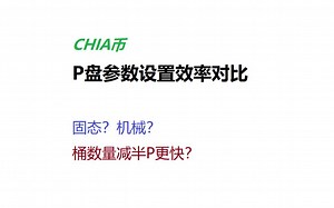 CHIA币 不同P盘设置效率对比