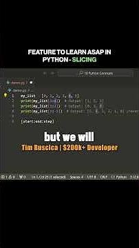 You need to learn this in Python asap!