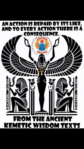 Peaceful rising Rasekhians. Maat teaches us to live with reciprocity. Everything you think, say and do comes back to you. You will reap the rewards or suffer the consequences of your choices. Karma and reciprocity are universal laws that work whether you believe in them or not. #rasekhihealing #kemeticreiki #reciprocity #karma #lawofattraction #kemeticwisdom #rasekhistore #morning@essage #spiritualgrowth | Ra Sekhi Arts Temple