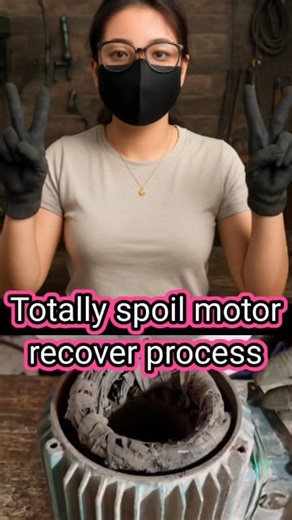 Totally burned 2 hp motor rewinding by motor masters girl #Motor #coilreplacement #facebookpost #foryou | Motor Masters Girl
