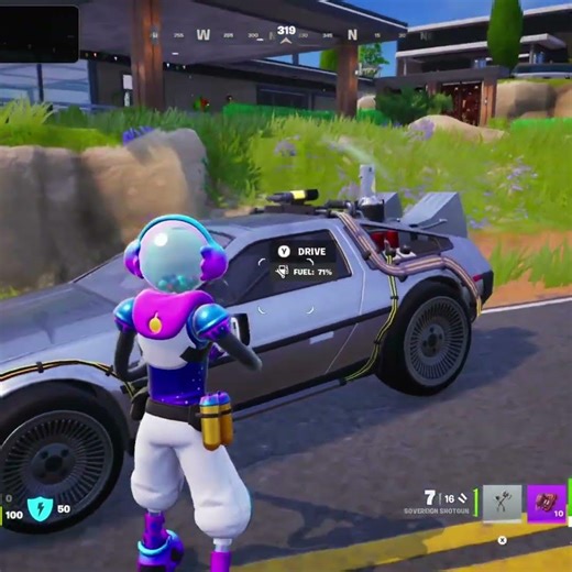 DeLorean time machine in Fortnite!!!