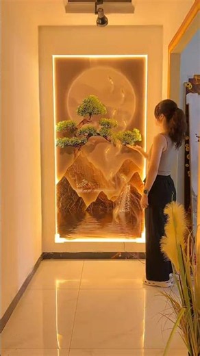 ✨ Entryway Wall Art with Built-in Lighting! 🏡💡