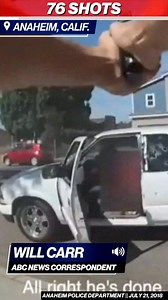 Shocking police bodycam video shows police officers firing 76 shots at a suspect while driving through a residential neighborhood. https://abcn.ws/30bbhlA And police seized more than 1,000 guns and piles of ammunition from a house in an affluent Los Angeles suburb. | On Location