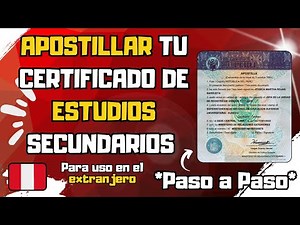 How to apostille my certificate of studies in Peru