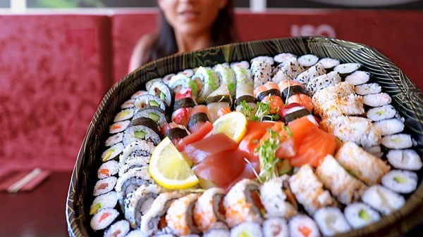 Epic Sushi Eating Challenge | ISO SUSHI Party Platter