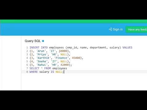 What is NULL in SQL?