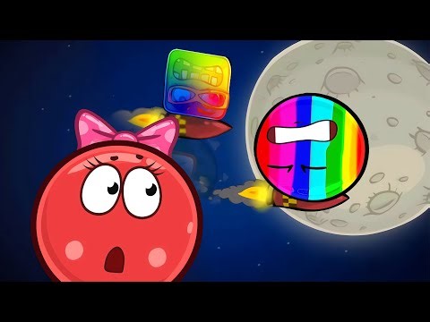 Red Ball 4 - Rainbow Ball vs Rainbow Moon Boss - All Levels - Mirror Mode - Gameplay Volume 4