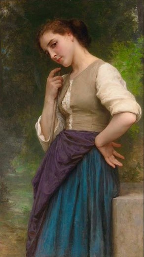 The Shepherdess (1895) by.William-Adolphe Bouguereau