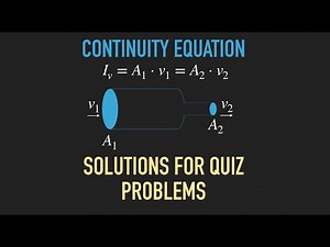 Continuity Equation: Solutions for Quiz Problems