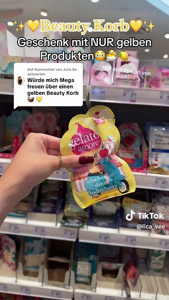 Schöner Beauty Korb: Gelbe Geschenkideen für Dich!