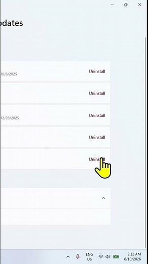 How to uninstall KB5094126 in Windows 11 25H2 or 24H2 #tips #windows #windows11 #kb5094126