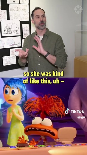 Inside Out 2 director Kelsey Mann shows us early designs of Anxiety! #insideout2 #anxiety #disney #pixar #director #kelseymann #design #godzilla #dinosaur #bts #behindthescene #ign #movie #art #concept