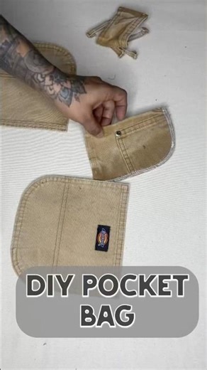 I turned pockets into a bag.” #diy #fashion #shorts