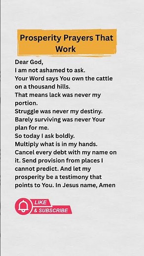 Prosperity Prayers That Work.#jesus #prayer #wealth