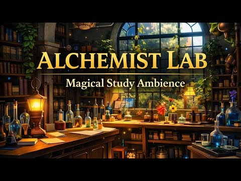 Wizard's Alchemy Lab🌿 Magical Study Ambience | Relaxing Fantasy Music for Focus, Reading & Calm Mind