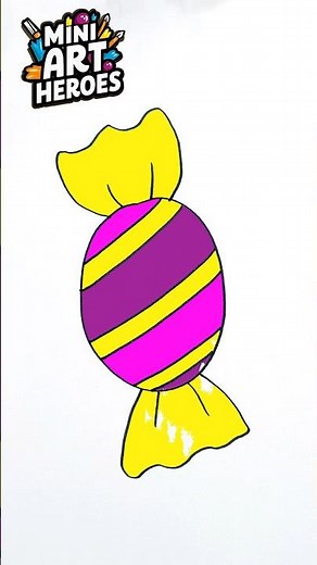 How To Draw Candy | Mini Art Heroes #easydrawing #drawing #howtodraw